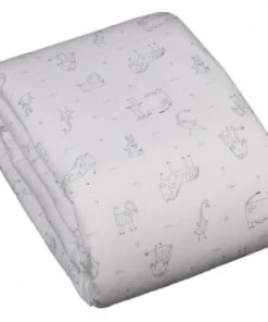 Blanc Avenue Bébé Edredon 100x140 Cm Aqua -Bloom-boutique edredon 100x140 cm aqua animaux aqua 1