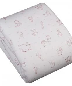 Blanc Avenue Bébé Edredon 100x140 Cm Rose Foncé