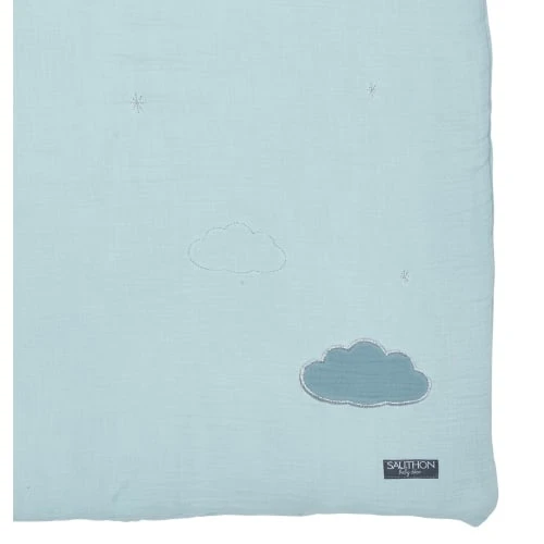 Sauthon Edredon 120X60cm En Coton Bleu 2 Sauthon Edredon 120X60cm En Coton Bleu – Image 2