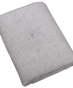 Eveil Et Nature Edredon Velours 100x140 Cm Coton Bio Gris