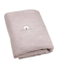 Eveil Et Nature Edredon Velours 100x140 Cm Coton Bio Taupe