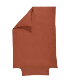 P'tit Basile Housse De Couette 100% Coton Bio 100x140 Brique