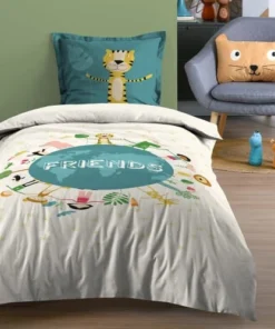 Lovely Casa Housse De Couette 140x200 + 1 Taie Coton