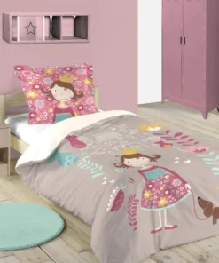 Lovely Casa Housse De Couette 140x200 + 1 Taie Coton