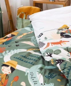 COTE DECO Housse De Couette 140x200 + Taie Coton -Bloom-boutique housse de couette 140x200 taie coton 7