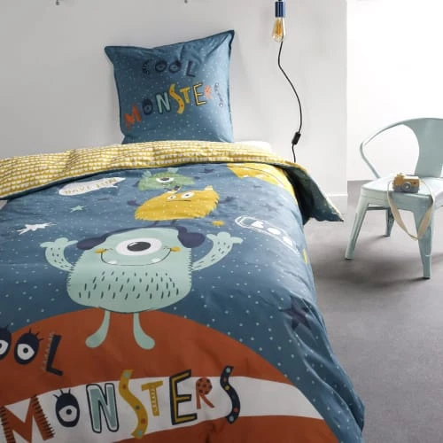 TODAY Housse De Couette 140x200cm Kids Monsters + 1 Taie 3 TODAY Housse De Couette 140x200cm Kids Monsters + 1 Taie – Image 3