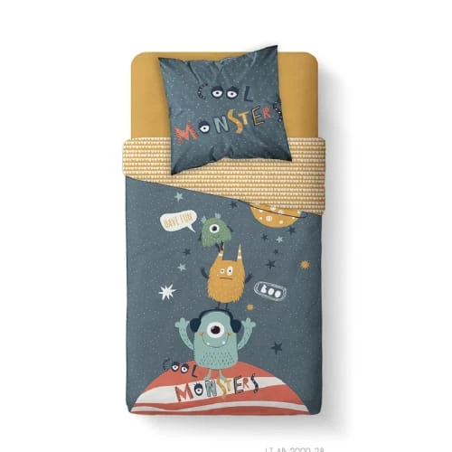 TODAY Housse De Couette 140x200cm Kids Monsters + 1 Taie 4 TODAY Housse De Couette 140x200cm Kids Monsters + 1 Taie – Image 4