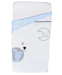 KINOUSSES Housse De Couette Bébé Bleu Velours