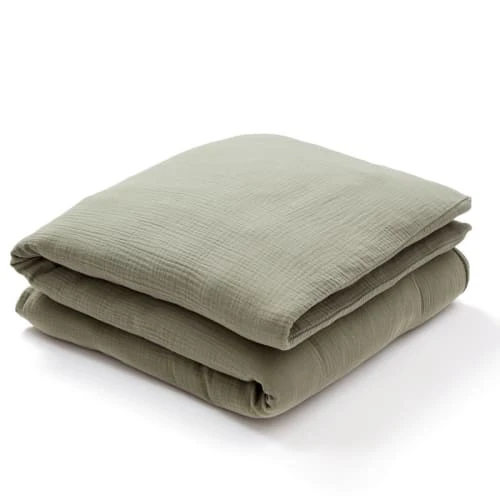 Cocoeko Housse De Couette Bébé Vert Sauge 2 Cocoeko Housse De Couette Bébé Vert Sauge – Image 2