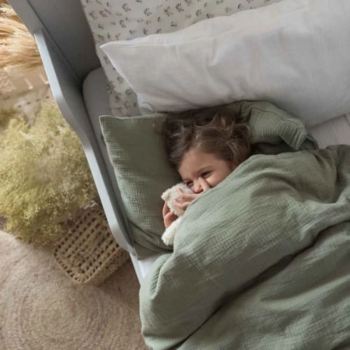 Cocoeko Housse De Couette Bébé Vert Sauge 5 Cocoeko Housse De Couette Bébé Vert Sauge – Image 5