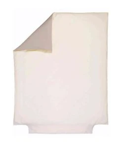 P'tit Basile Housse De Couette Bicolore 100% Coton Bio 120x150 écru Et Taupe