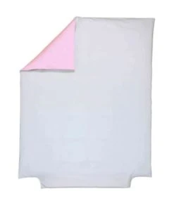 P'tit Basile Housse De Couette Bicolore 100% Coton Bio 120x150 Turquoise Et Gris Pe -Bloom-boutique housse de couette bicolore 100 coton bio 120x150 gris perle et rose p