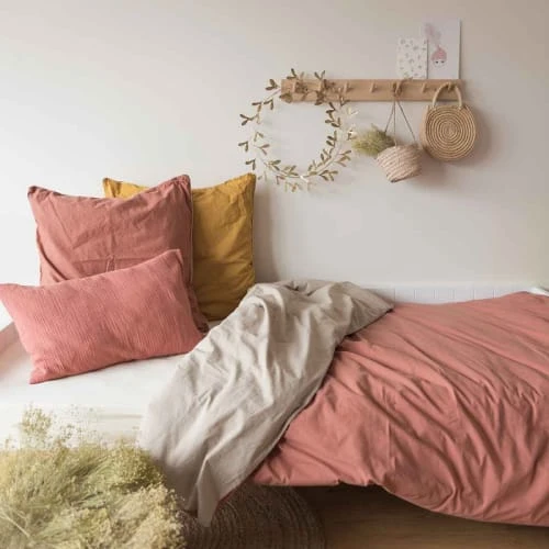 Cocoeko Housse De Couette Coton Lavé Terracotta 3 Cocoeko Housse De Couette Coton Lavé Terracotta – Image 3