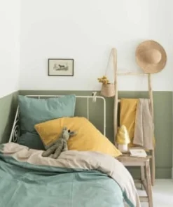 Cocoeko Housse De Couette Coton Lavé Vert De Gris -Bloom-boutique housse de couette coton lave vert de gris coton lave