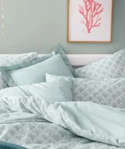 Essix Housse De Couette En Coton Vert D'Eau 140x200 -Bloom-boutique housse de couette en coton vert d eau 140x200 5