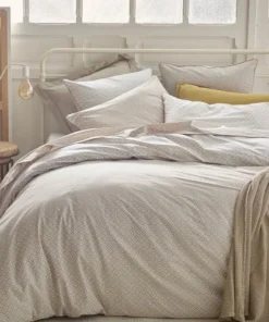 Essix Housse De Couette En Percale De Coton Beige 140x200