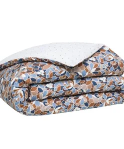 Alternative view of Essix Housse De Couette En Percale De Coton Orange Et Bleu 140x200