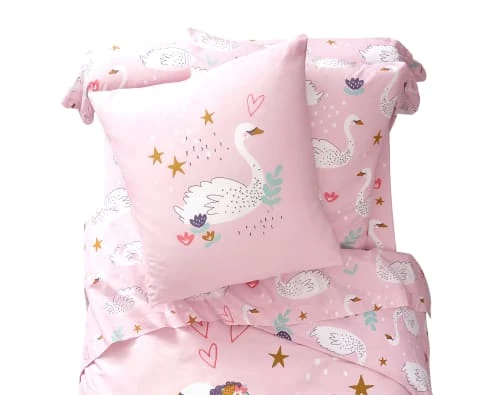 Becquet Housse De Couette Enfant Réversible 140x200 Rose En Coton 3 Becquet Housse De Couette Enfant Réversible 140x200 Rose En Coton – Image 3