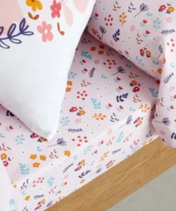 Becquet Housse De Couette Enfant Réversible 140x200 Rose En Coton -Bloom-boutique housse de couette enfant reversible 140x200 rose en coton 8