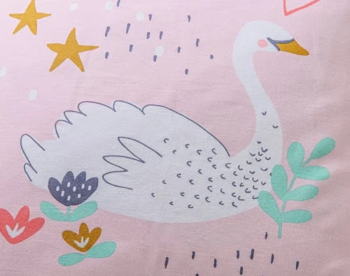 Becquet Housse De Couette Enfant Réversible 200x200 Rose En Coton 2 Becquet Housse De Couette Enfant Réversible 200x200 Rose En Coton – Image 2