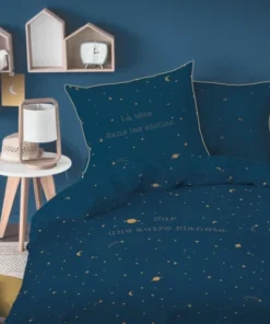 MATT & ROSE Housse De Couette Et Taie D'oreiller En Coton 140x200 Cm