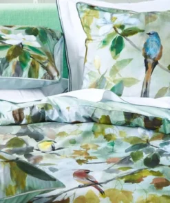 Designers Guild Housse De Couette Imprimée En Percale De Coton Bleu -Bloom-boutique housse de couette imprimee en percale de coton bleu 2