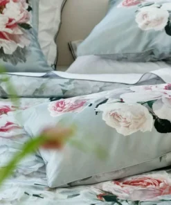 Designers Guild Housse De Couette Imprimée En Satin De Coton Gris -Bloom-boutique housse de couette imprimee en satin de coton gris 2