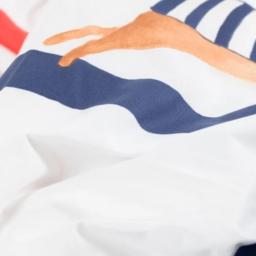 Carré Blanc Housse De Couette Réversible Coton Biologique 4 Carré Blanc Housse De Couette Réversible Coton Biologique – Image 4