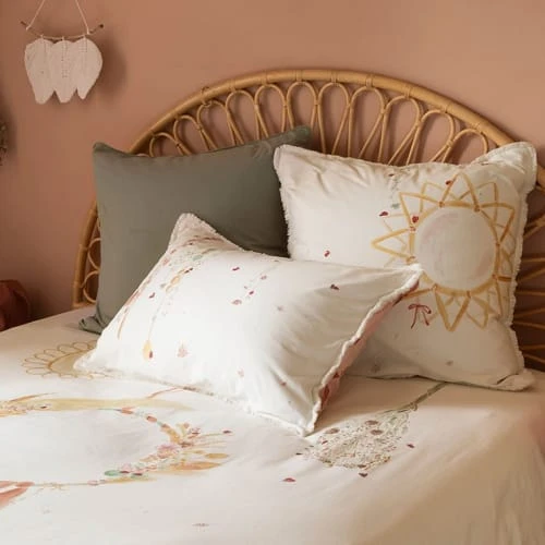 Carré Blanc Housse De Couette Réversible Pur Coton Biologique Attrape Rêve 4 Carré Blanc Housse De Couette Réversible Pur Coton Biologique Attrape Rêve – Image 4