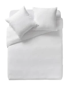 Essix Housse De Couette Unie En Coton Blanc 140x200 -Bloom-boutique housse de couette unie en coton blanc 140x200 3