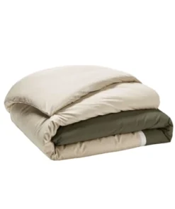 Alternative view of Essix Housse De Couette Unie En Percale De Coton Kaki 140x200