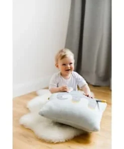 Kindsgut Housse De Coussin En Coton Motif éléphant Gris Et Jaune -Bloom-boutique housse de coussin en coton motif elephant gris et jaune 3