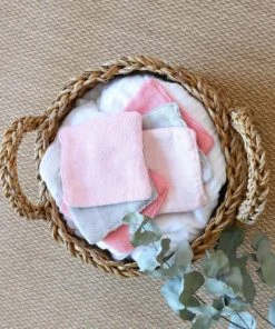 KINOUSSES Lingettes Lavables Bébé Rose Coton -Bloom-boutique lingettes lavables bebe rose coton 5