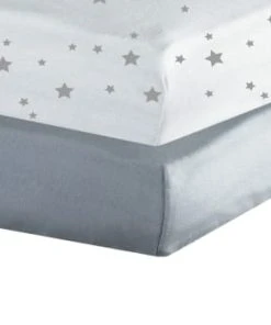 KINOUSSES Lot De 2 Draps Housse Bébé 40 X 80 Cm Rose -Bloom-boutique lot de 2 draps housse bebe 70 x 140 cm gris 2