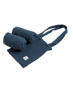 Sauthon Original Lot De 2 Draps Housse Ovales 90x50cm En Coton Bleu Nuit