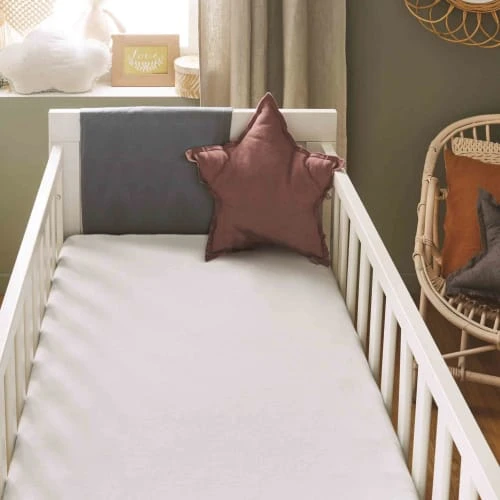 P'TIT LIT Lot De 2 Draps Housses Alèses 2 En 1 Coton Imperméable Blanc 70x140 Cm 2 P'TIT LIT Lot De 2 Draps Housses Alèses 2 En 1 Coton Imperméable Blanc 70x140 Cm – Image 2