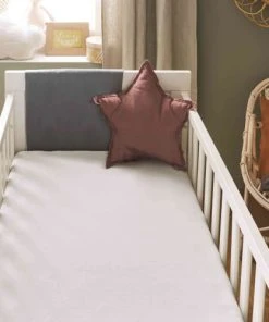 Alternative view of P'TIT LIT Lot De 2 Draps Housses Alèses 2 En 1 Coton Imperméable Blanc Et Gris 7