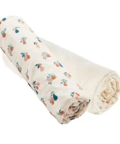 Cocoeko Lot De 2 Draps-housses Ecru & Poires (60x120 Cm)