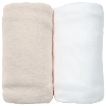 Eveil Et Nature Lot De 2 Draps Housses Jersey 40x80 Cm Coton Bio Blanc/Corail 2 Eveil Et Nature Lot De 2 Draps Housses Jersey 40x80 Cm Coton Bio Blanc/Corail – Image 2