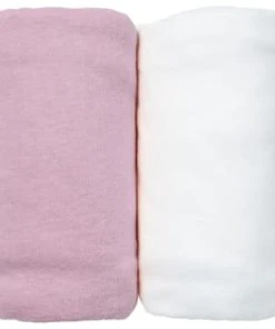 Eveil Et Nature Lot De 2 Draps Housses Jersey 40x80 Cm Coton Bio Blanc/Océan -Bloom-boutique lot de 2 draps housses jersey 40x80 cm coton bio blanc rose gamme bio unis 3
