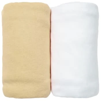 Eveil Et Nature Lot De 2 Draps Housses Jersey 60x120 Cm Coton Bio Blanc/Taupe 3 Eveil Et Nature Lot De 2 Draps Housses Jersey 60x120 Cm Coton Bio Blanc/Taupe – Image 3