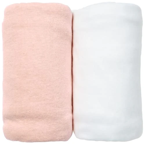 Eveil Et Nature Lot De 2 Draps Housses Jersey 60x120 Cm Coton Bio Blanc/Pêche 1 Eveil Et Nature Lot De 2 Draps Housses Jersey 60x120 Cm Coton Bio Blanc/Pêche