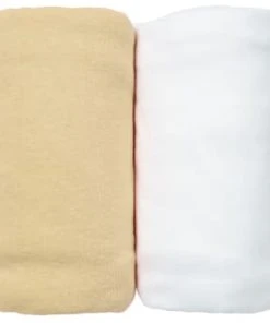 Eveil Et Nature Lot De 2 Draps Housses Jersey 70x140 Cm Coton Bio Blanc/Rose -Bloom-boutique lot de 2 draps housses jersey 70x140 cm coton bio blanc jaune gamme bio unis