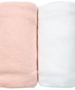 Eveil Et Nature Lot De 2 Draps Housses Jersey 70x140 Cm Coton Bio Blanc/Ecru -Bloom-boutique lot de 2 draps housses jersey 70x140 cm coton bio blanc peche gamme bio unis 2