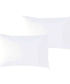 P'tit Basile Lot De 2 Taies D'oreiller Coton Bio Blanc 40x60