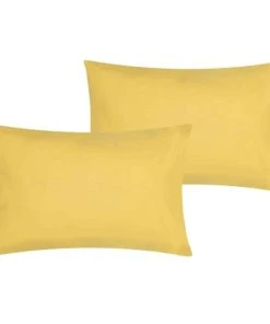 P'tit Basile Lot De 2 Taies D'oreiller Coton Bio Or 40x60