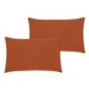 P'tit Basile Lot De 2 Taies D'oreiller Coton Bio Orange 40x60