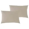 P'tit Basile Lot De 2 Taies D'oreiller Coton Bio Taupe 40x60
