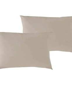 P'tit Basile Lot De 2 Taies D'oreiller Coton Bio Taupe 40x60 -Bloom-boutique lot de 2 taies d oreiller coton bio taupe 40x60 4