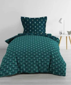 Douceur D'Intérieur Parure De Couette 100% Coton 57 Fils Imprimée 140x200 1 Taie